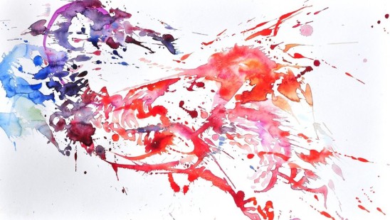 Robbanó fájdalom - akvarell 63x37 cm