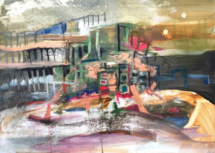 Hajóváros I. - akril 70x50 cm
